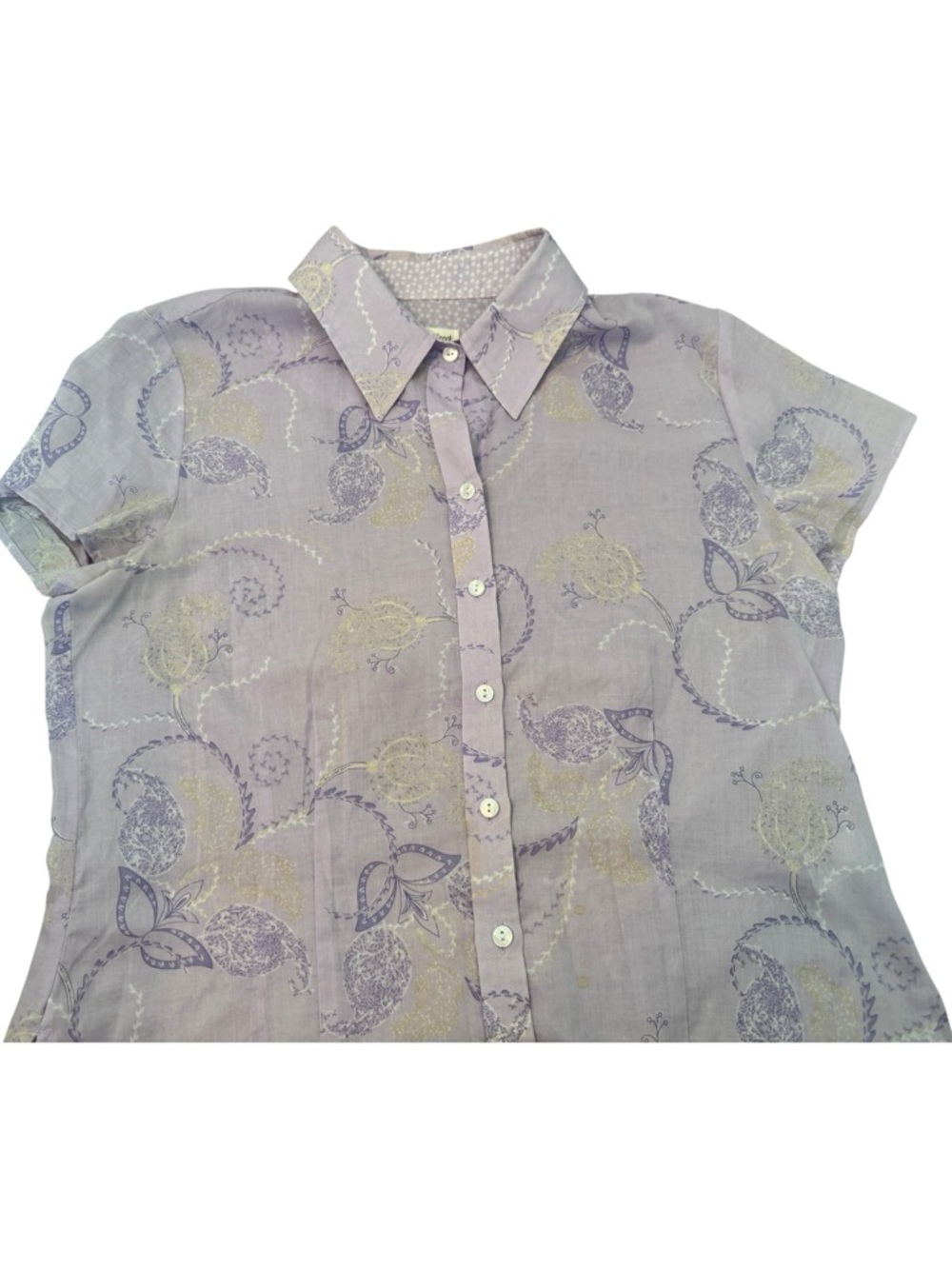 Coldwater Creek Purple Button Down Blouse Size Medium - Picture 3 of 6